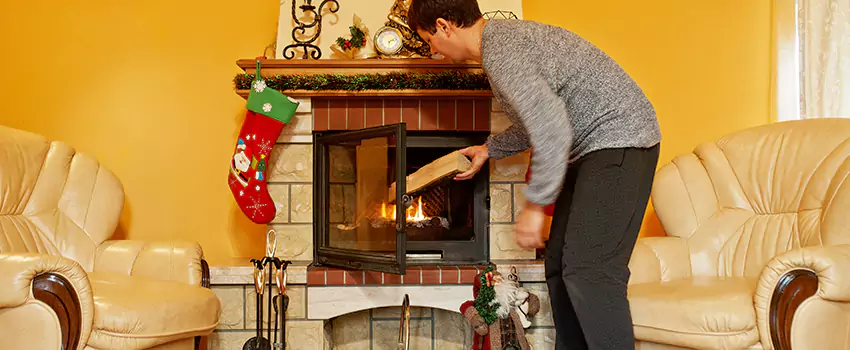 Rusted Metal Fireplace Restoration in Wheaton, Illinois
